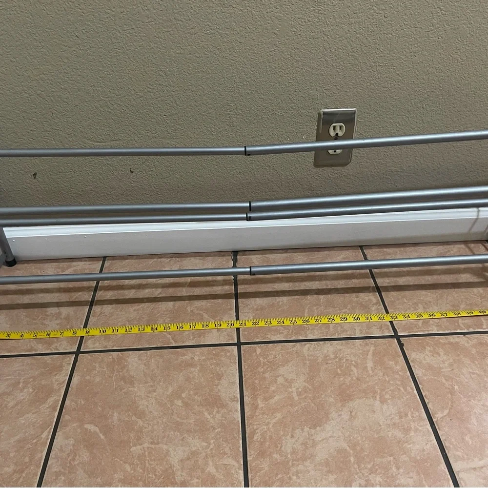 Silver 2-Tier Metal Shoe Rack - Picture 5 of 8